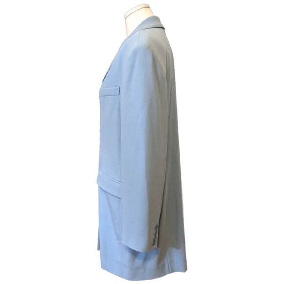 Vintage The Work Connection Light Blue Duster Blazer Button Up Retro Office 14 - Picture 6 of 11
